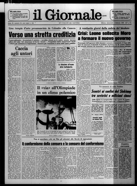 Il giornale nuovo : quotidiano del mattino